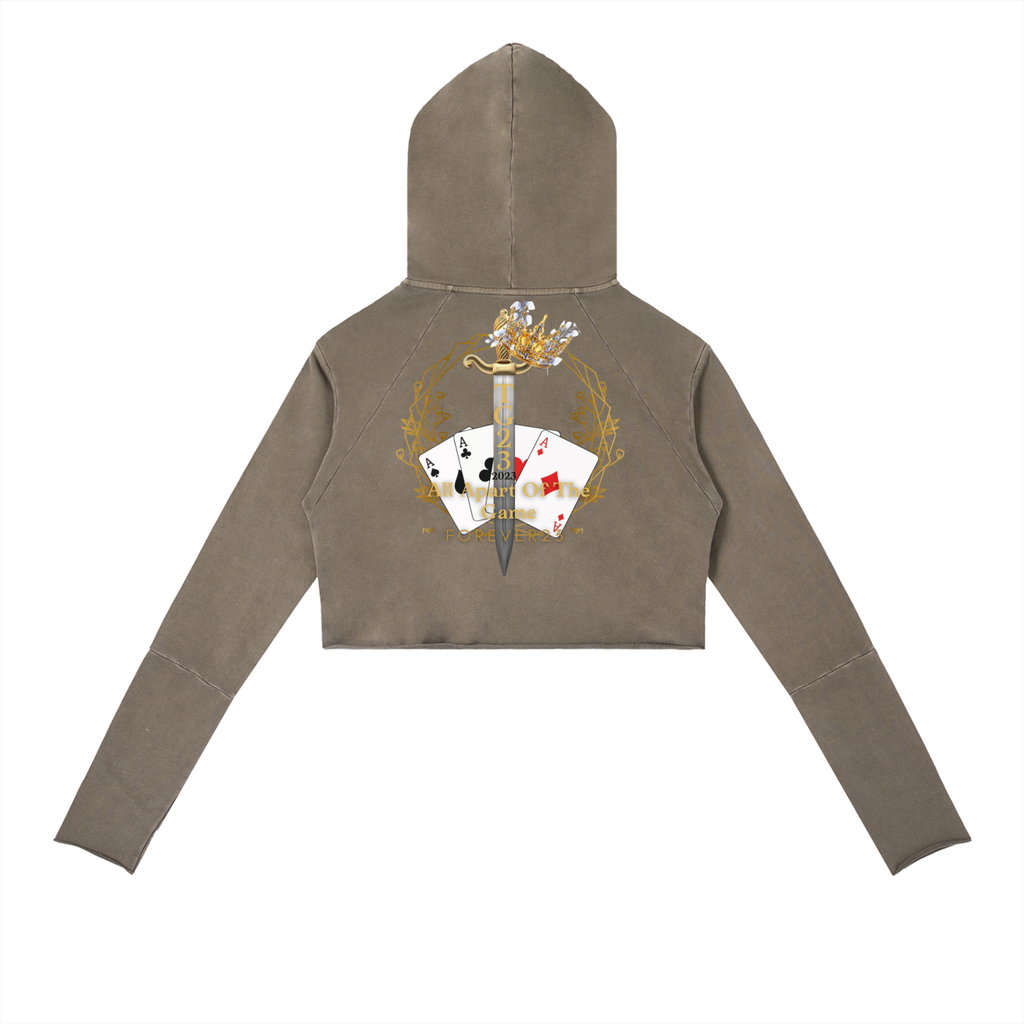 Vintage Washed Raw Edge Hoodie