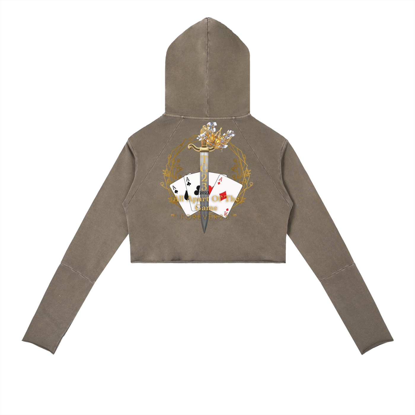 Vintage Washed Raw Edge Hoodie